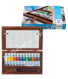 Akvarelové farby Van Gogh - drevený box 12 x 10 ml tuby
