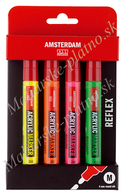 Akrylové fixy AMSTERDAM - Reflex set 4 x 4 mm