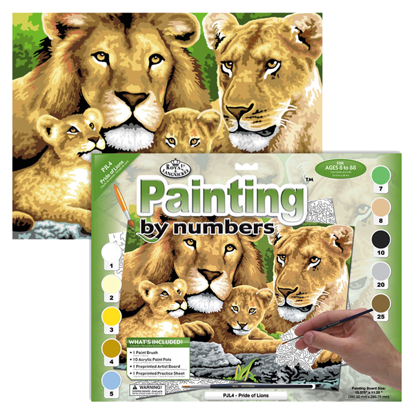 Maľovanie podľa čísiel formát A3 - Pýcha levov