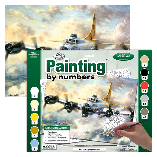 Maľovanie podľa čísiel formát A3 - Lietadlá