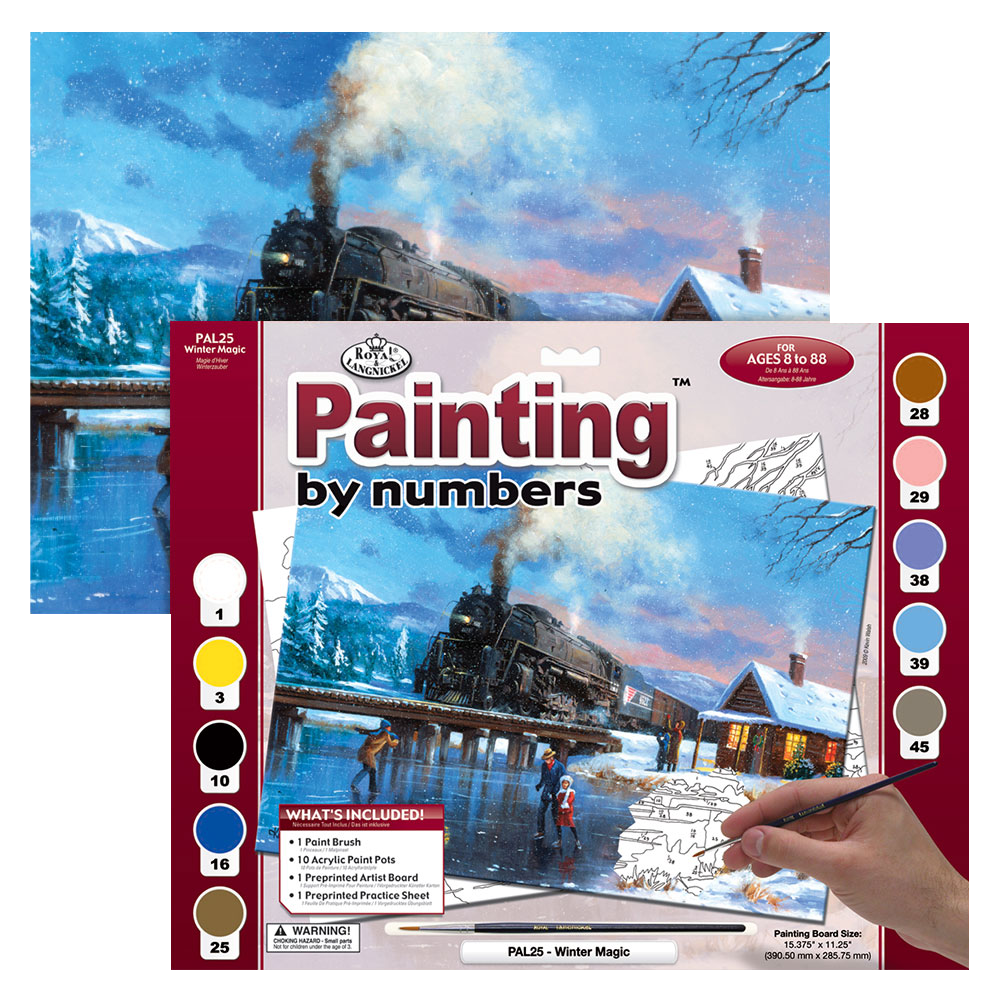 Maľovanie podľa čísiel - Zimné kúzlo