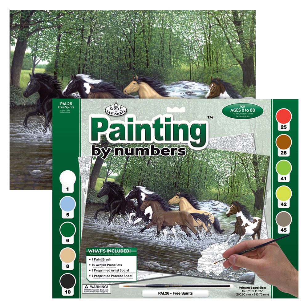 Maľovanie podľa čísiel - Divoké kone