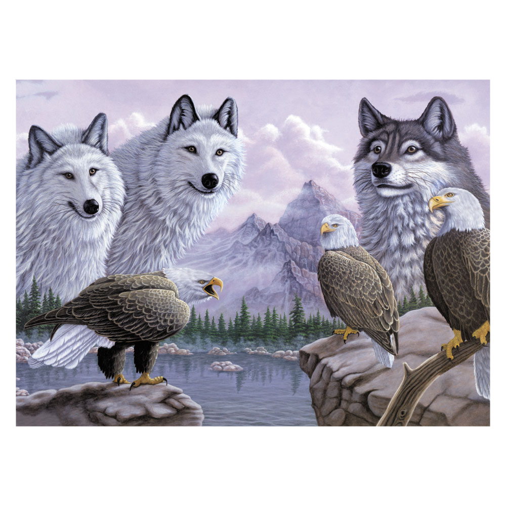 Maľovanie podľa čísiel - Vlci a orli