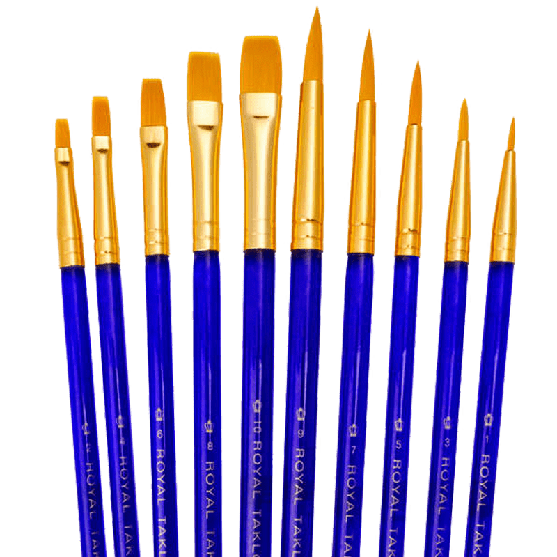 Štetce pre olej/akryl/akvarel - 10 ks set – SVP7