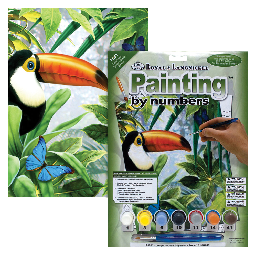 Maľovanie podľa čísiel A4 - Tukan