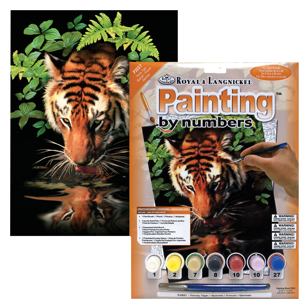 Maľovanie podľa čísiel A4 - Smädný tiger