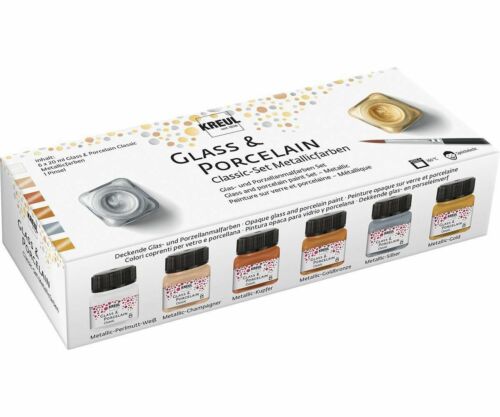 Kreul Sada farieb na sklo a porcelán  metallic 6x20ml