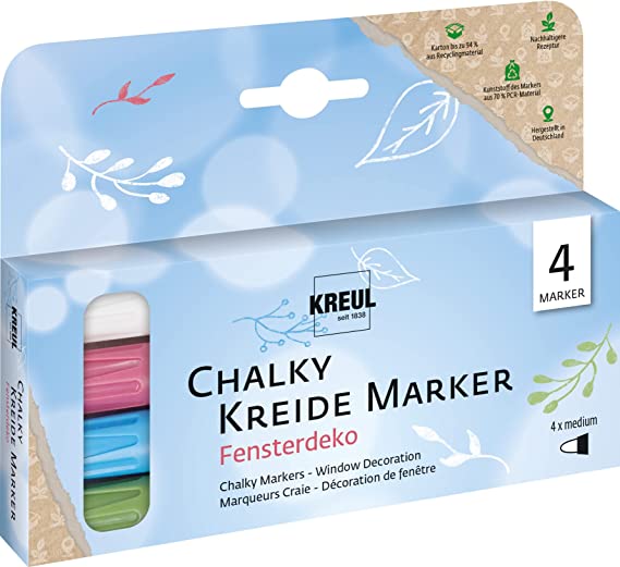 Kreul sada kriedových markerov Chalk Window Decoration- 4ks