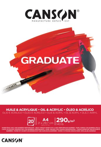 CANSON Graduate olej/akryl 290g 20listov A4