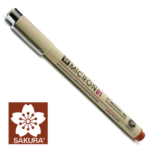 Technické pero SAKURA Pigma Micron® BROWN - rôzne veľkosti