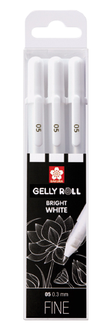 Sakura Gelly Roll Bright White Fine 05 - sada 3 ks