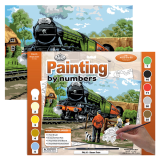 Maľovanie podľa čísiel formát A3 - Parný vlak