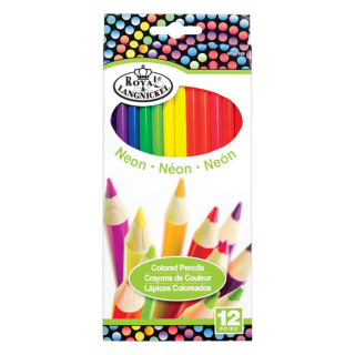 Neonové farebné ceruzky Royal & Langnickel - sada 12 ks 