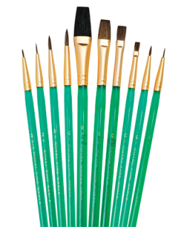 Štetce pre olej/akryl/akvarel - 10 ks set – SVP3