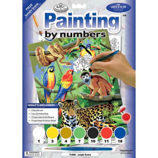 Maľovanie podľa čísiel formát A4 - Džungľa