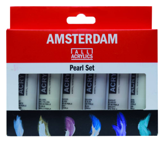 Akrylové farby Perleťové Amsterdam Standard - set 6 x 20 ml