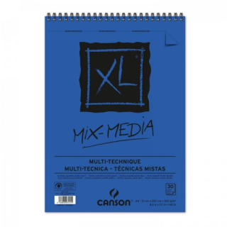 CANSON XL Mix-média skicár 300g/m2 30 listov A4, krúžková väzba