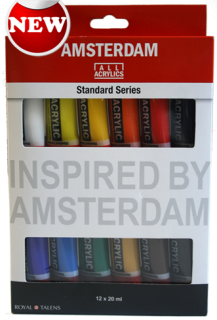 Akrylové farby Amsterdam - sada 12 x 20ml
